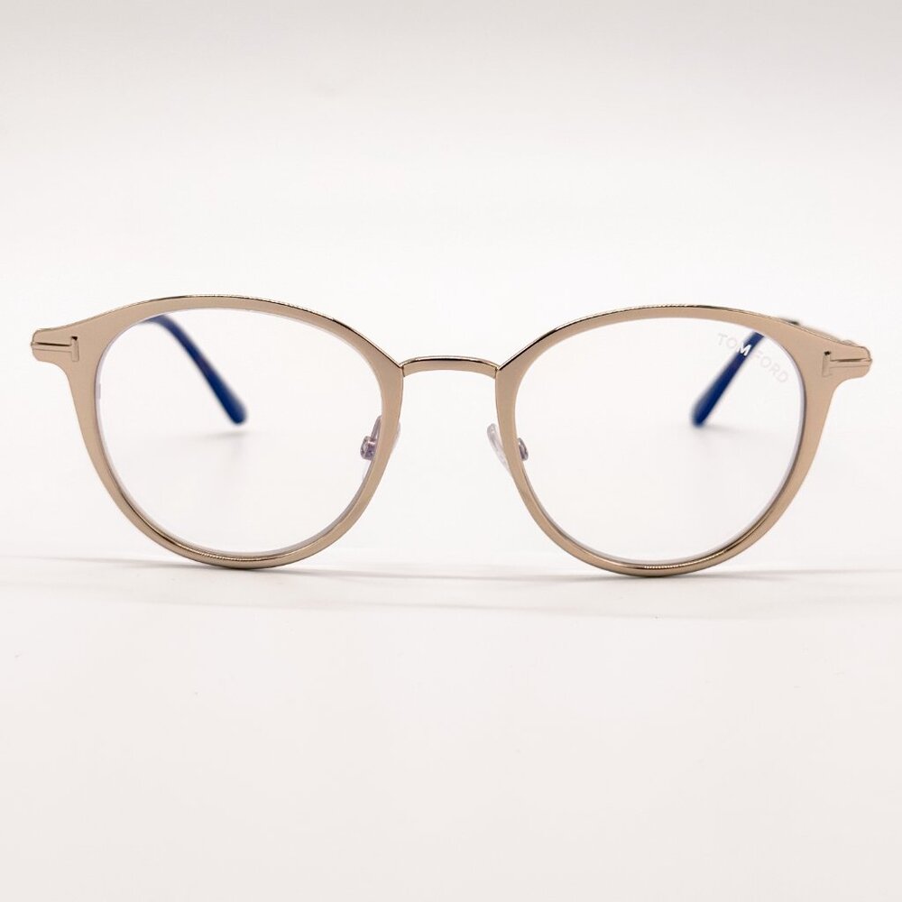 NEW TOM FORD TF5528/B 029 MEN EYEGLASSES FT5528-B/O SHINY ROSE GOLD - Picture 3 of 11